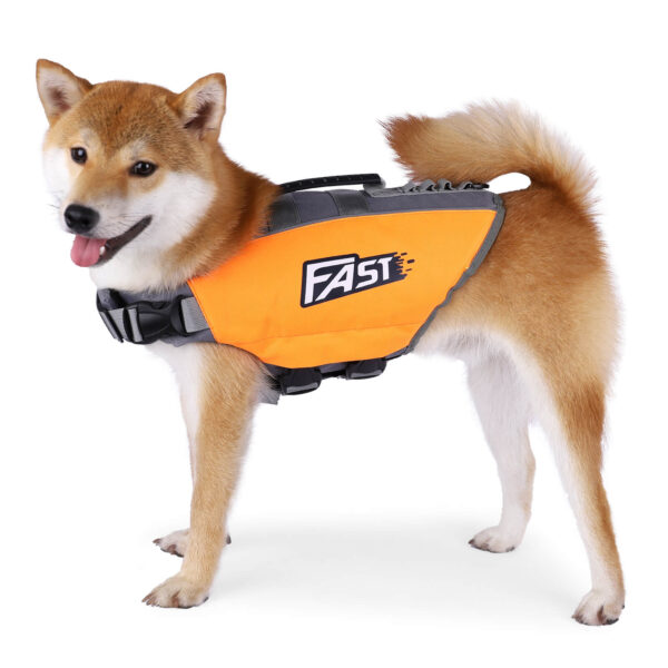 VD28 Dog Life Jacket Fluorescent Orange (1)