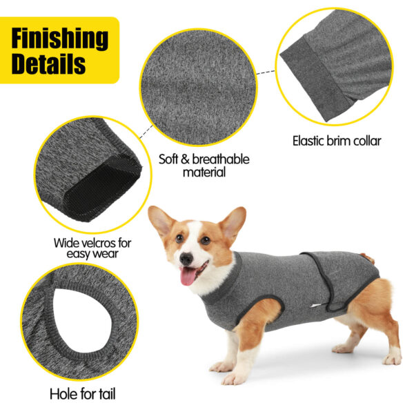 VD32 Dog Sanitary Pet Clothing Including 2 Pads - Grey (4)